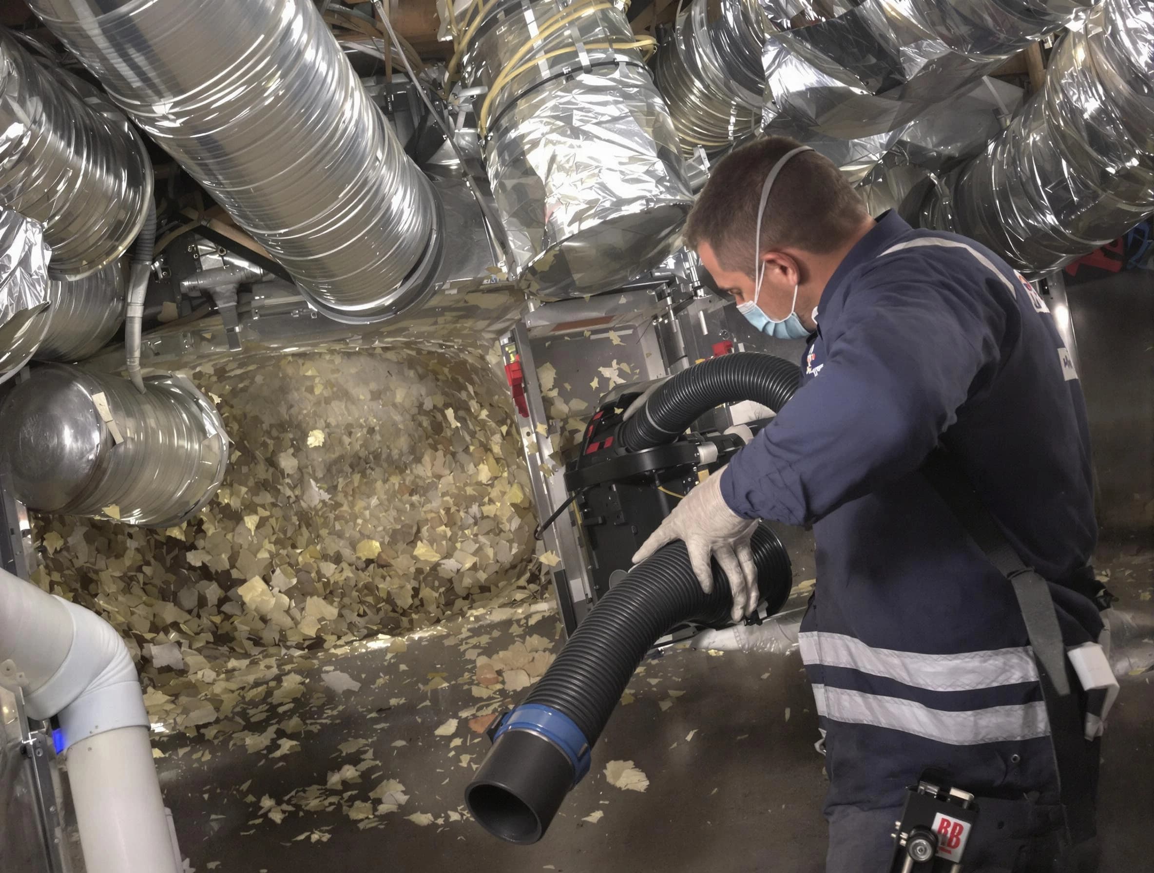 Pleasant View Air Duct Cleaning specialist operating negative pressure cleaning equipment for thorough duct maintenance in Pleasant View