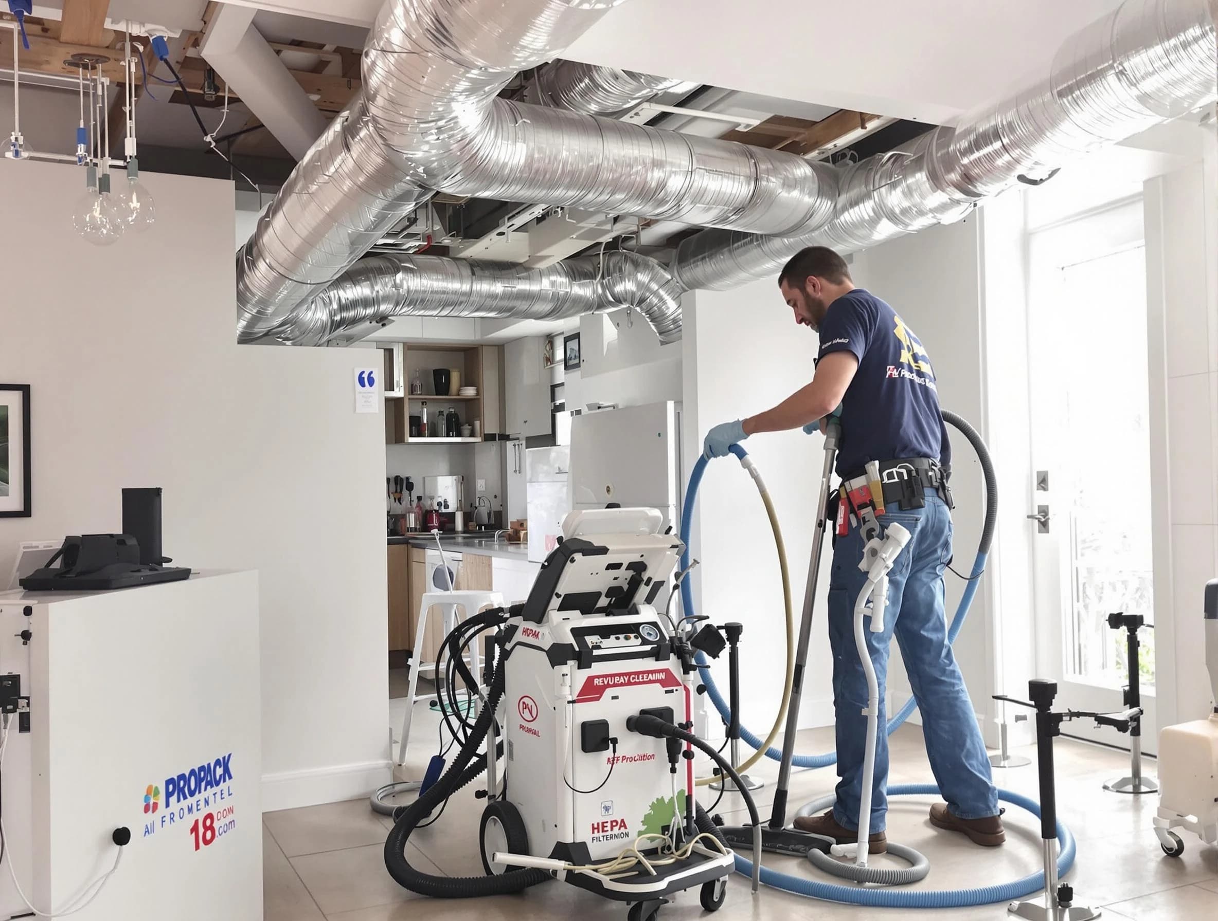 Pleasant View Air Duct Cleaning technician performing advanced pure duct cleaning with specialized equipment in Pleasant View