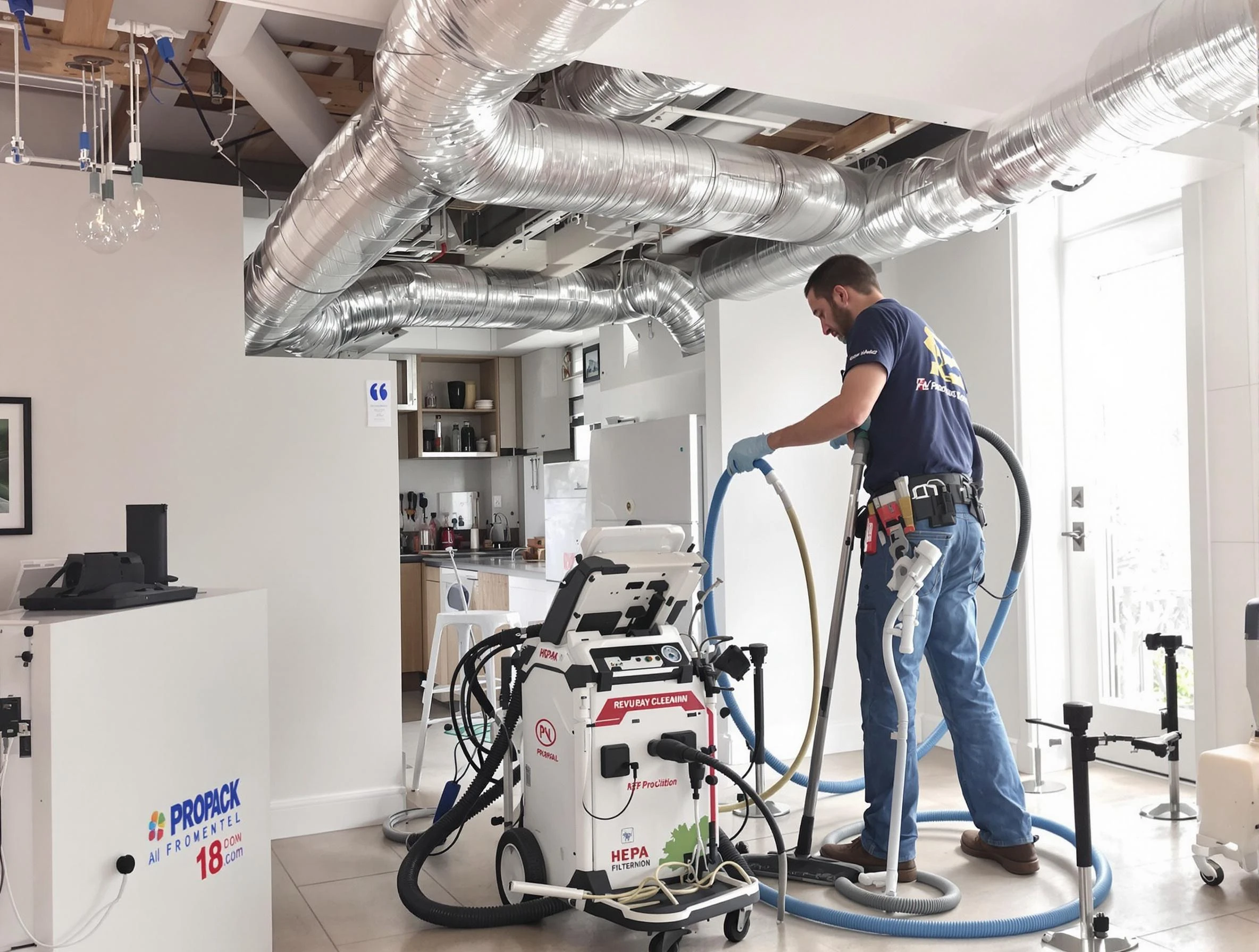 Pleasant View Air Duct Cleaning technician performing advanced pure duct cleaning with specialized equipment in Pleasant View